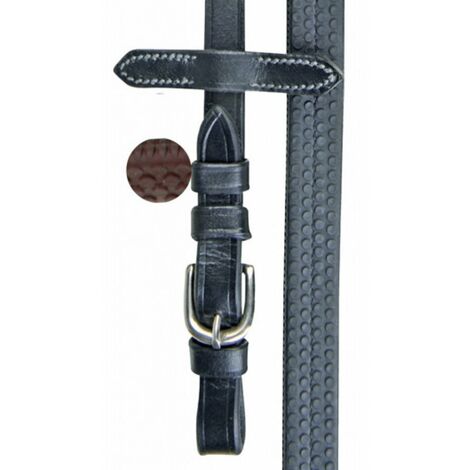 Redini inglesi in cuoio con rivestimento in gomma: Full, Nero 9100