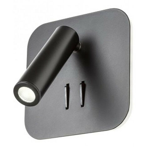 Redo QUDA Wandleuchte mit USB-Anschluss 6W+3W 3000K schwarz 011492