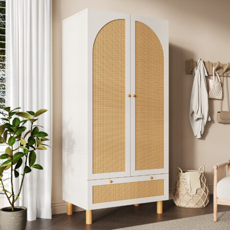 REDOM Armadio 52x85.5x180.5 cm Sicurezza anti ribaltamento cassetto scorrevole silenzioso in legno bianco