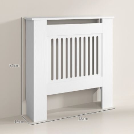 REDOM Cache-radiateur 78x19x81 cm avec aérations revêtement mélaminé matériau MDF blanc pour salon et chambre
