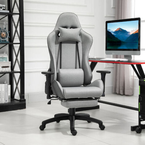 REDOM Chaise de bureau 57x73x127 cm Ergonomique assise en mousse gris