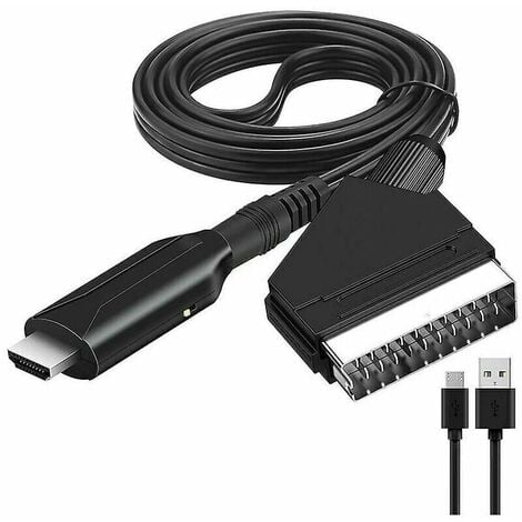 REDROAD Convertisseur péritel vers Hdmi adaptateur Audio vidéo pour Hdtv/dvd/décodeur/ps3/pal/ntsc Starlight