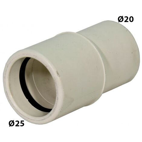 Reducción Ø25 a Ø20 blanco para desagüe