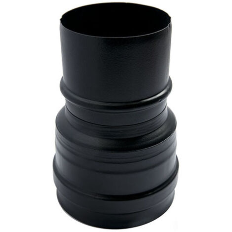 Reducción D. 100 hembra - 80 macho, esmaltado pintado a 600 grados, esmaltado a 600 grados, tubo negro para estufa de pellets, CE, hecho en Italia