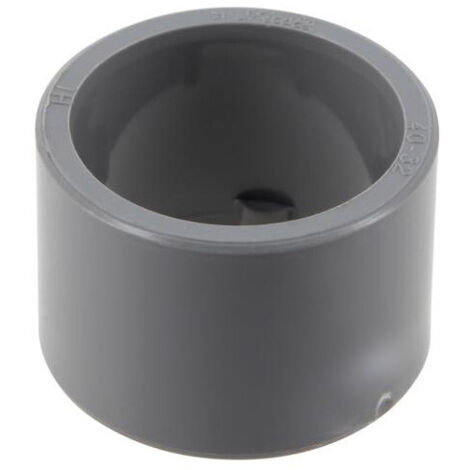 Reducción incorporada PVC 40mm macho, 32mm hembra.
