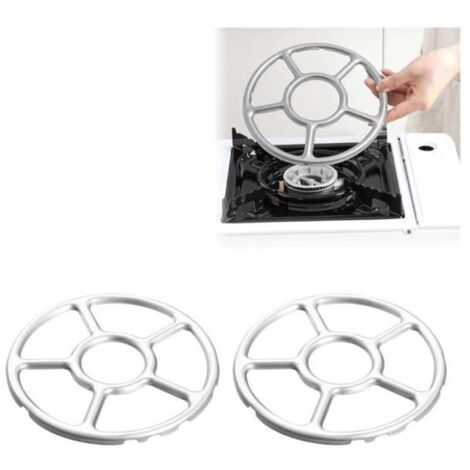 Réducteur à Gaz en Alliage Multifonction, Plaques Cuisinière Gaz Support Anneau, Rond étagère Casserole En Fonte , 15cm, 2 Pièces