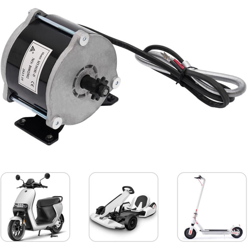 Réducteur de moteur à balais dc 36V 500W pour vélo électrique, scooter, petite moto