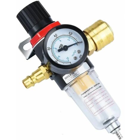 Réducteur de pression à air comprimé, filtre à air régulateur de pression 1/4 BPS avec séparateur d'eau-Outil Pneumatique Accessoire