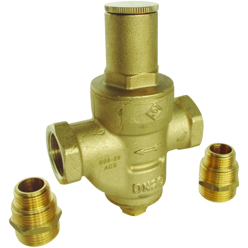 Régulateur de pression à membrane ff 3/4' et raccords multifiletés M1/2' ou 3/4