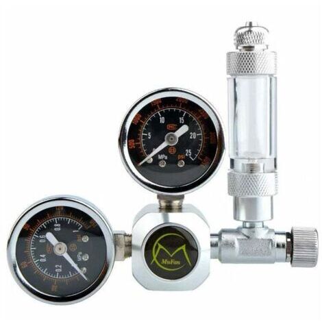 Réducteur de pression CO2, régulateur de pression pour aquarium, aquarium avec compteur de bulles d'air