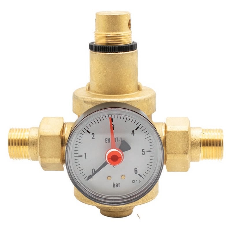 Ferrari Srl - Réducteur de pression d'eau avec manomètre eu 3/4 'mm 135mm