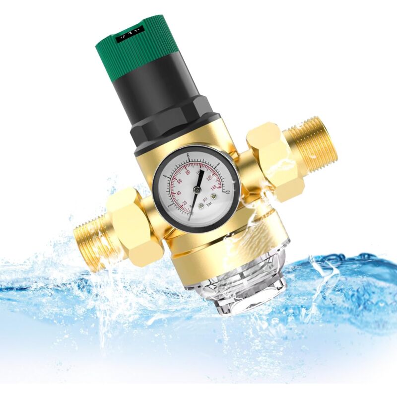 Reducteur de Pression eau 3/4 Pouce Reducteur de Pression de Pression, Réducteur de Pression d'eau pour Réguler La Pression de l'eau Dans Les