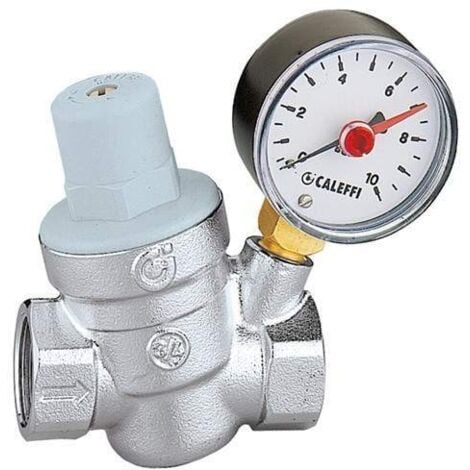 Réducteur de pression incliné avec manomètre et cartouche amovible Caleffi 5332 3/4"
