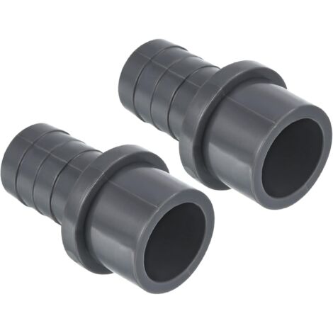 Réducteur de tuyau, Diamètre extérieur de la douille : 32 mm x diamètre extérieur de la pagode : 25 mm, 2 pièces par paquet, connecteur droit, gris.