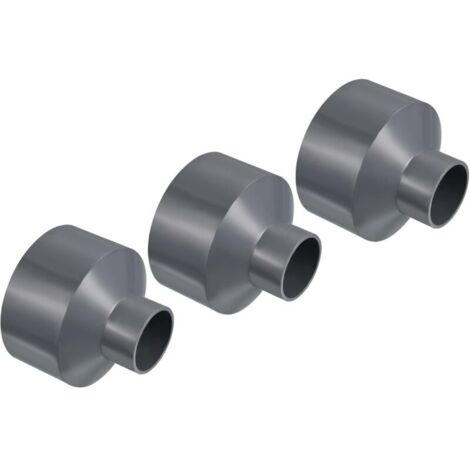 Réducteur PVC Tuyau 110x50mm Droit Gris, 2 Pièces, Raccord Adaptateur pour Canalisation