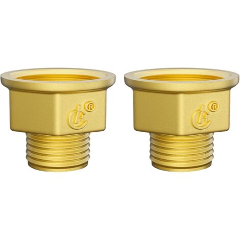 Réducteurs 1/4 à 3/8 Pouce en Laiton, Rallonge de Réduction avec Hexagone, Filetage Extérieur x Intérieur, pour la Conversion Tuyauterie(Lot 4) Agxig 1" 3/4"