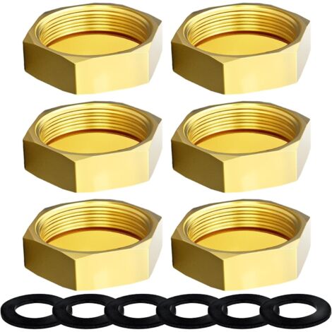 Réducteurs 1/4 à 3/8 Pouce en Laiton, Rallonge de Réduction avec Hexagone, Filetage Extérieur x Intérieur, pour la Conversion Tuyauterie(Lot 4) Capuchon Hexagonal Ig 1/2"