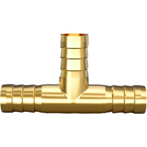 Réducteurs 1/4 à 3/8 Pouce en Laiton, Rallonge de Réduction avec Hexagone, Filetage Extérieur x Intérieur, pour la Conversion Tuyauterie(Lot 4) Forme T 9/16"