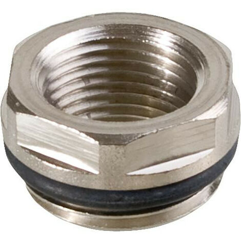 Réduction 1/2"x 1/4" laiton nickelé, avec joint torique