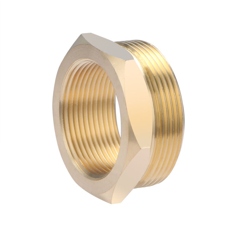 Réduction 6 pans butée extérieure laiton à visser Noyon&thiebault Mâle 50x60 - Femelle 40x49