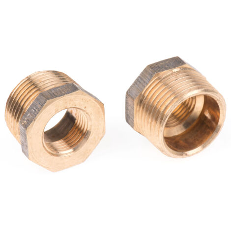 Réduction Bronze Droit RS PRO BSPT Mâle 1pouce - Femelle 1/2pouce ( Prix pour Paquet de 2 )