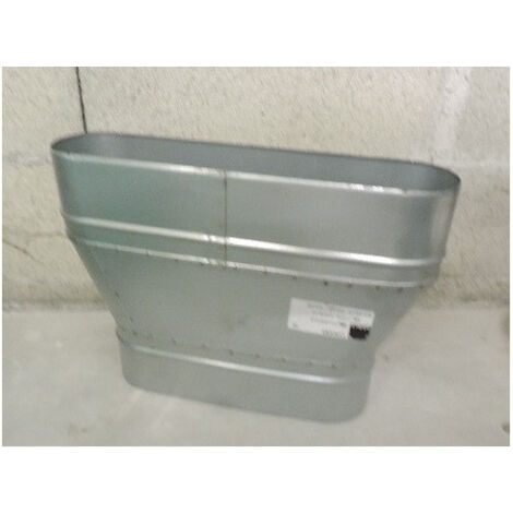 Reduction concentrique oblongue acier galvanise rco - l 450 x h 100mm / l 350 x h 100mm