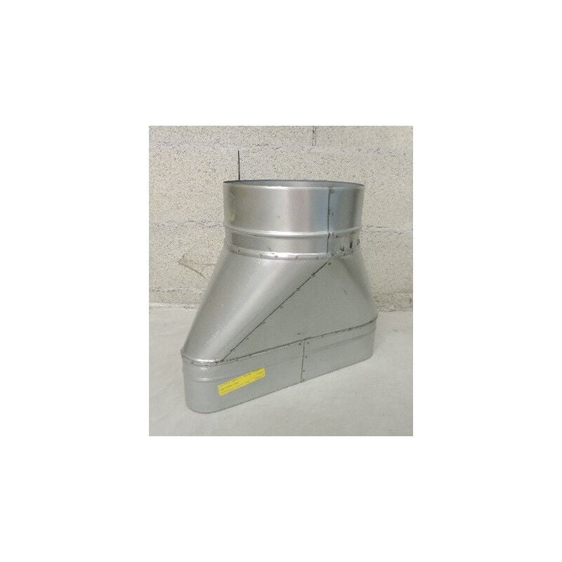 Aldes - Reduction concentrique oblongue cylindrique rcoc l 450 x h 100mm diametre 250mm acier galvanisé