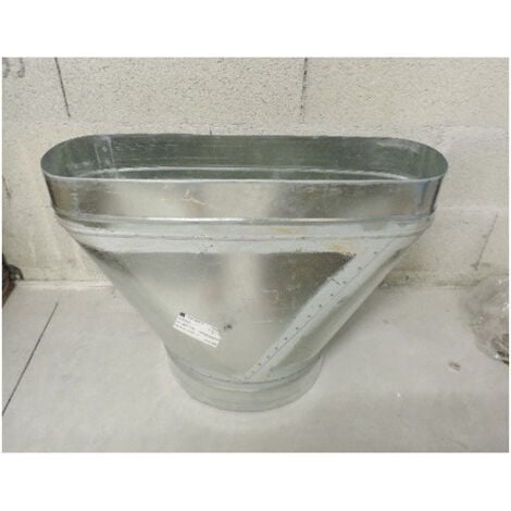 Reduction concentrique oblongue cylindrique rcoc l 700 x h 165mm diametre 355mm acier galvanisé
