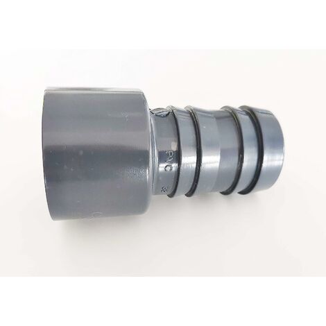 Réduction conique cannelé 50mm Male ou 40mm Femelle vers 38mm Male PVC Pression PN16