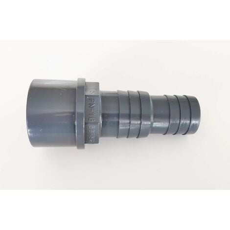 Réduction conique cannelé 50mm Male ou 40mm Femelle vers 38mm ou 32mm PVC Pression PN16