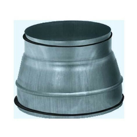 REDUCTION CONIQUE CENTREE GALVANISE VELODUCT DIAMETRE RACCORD RESEAU 160/125 MM UNELVENT REDV 160-125 867835 (Diamètre en mm: 160/125)