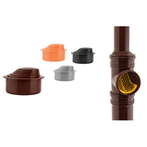 Réduction de gouttière multi-étages PP dn110X63-70-75-80-90-100 marron, pour système de drainage de gouttière