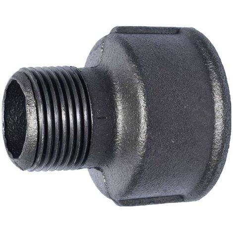 Réduction Femelle-Mâle en Fonte Malléable à Cœur Noir Ø A: 1''1/2  Ø B: 1''1/4