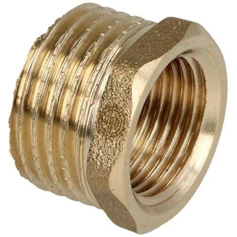 Réduction FF/FM 1/4’’ x 1/2’’ avec hexagonal laiton nu