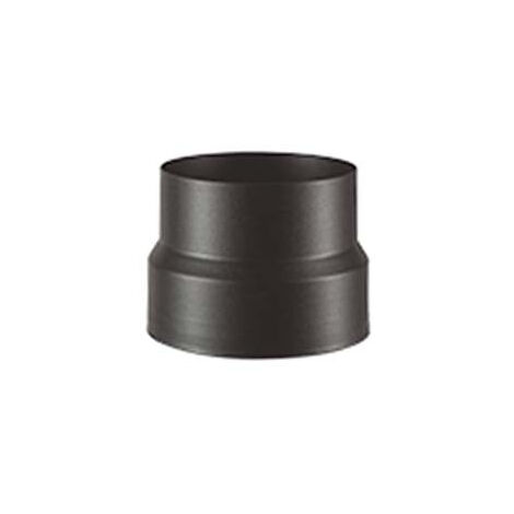 Réduction fumisterie 150mm à 130mm – Acier épais 1,5mm – Résistance T600 – Émail porcelaine noir mat – Certifié CE EN 1856 2 – ALA - ACC 15-13
