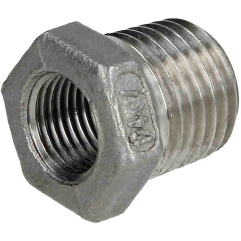 Réduction inox à visser en M2 x F1 1/4
