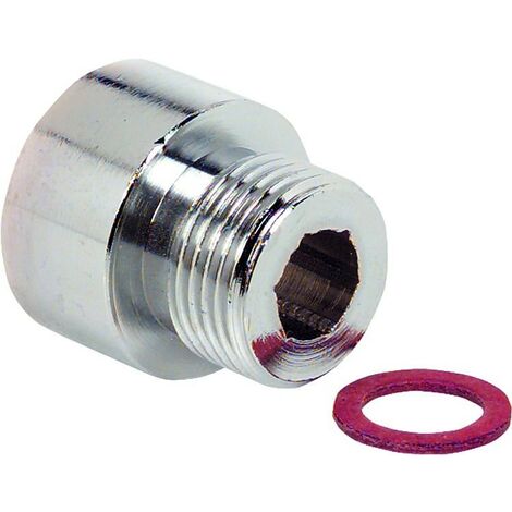 Reduction laiton chrome fil fem 15x1 , fil mâle 3/8"
