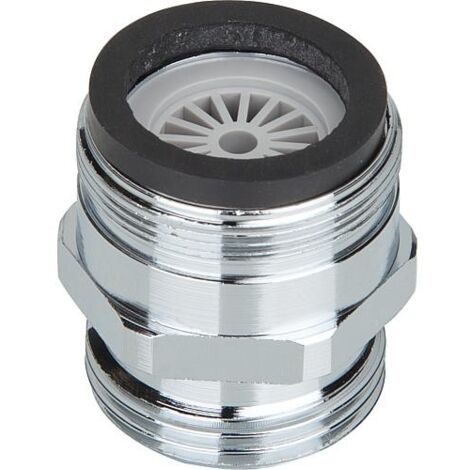 Reduction laiton chrome fil mâle 28x1, fil mâle 3/4" diffuseur doux ,