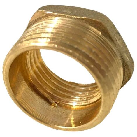 Réduction laiton mâle/femelle 3/4' x 1/2' – Raccord fileté à visser – Pression maximale 25 bars – Température d'utilisation -20°C à +150°C