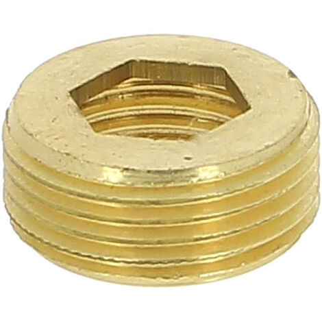 Réduction laiton ronde à butée Mâle 1/2 Femelle 3/8