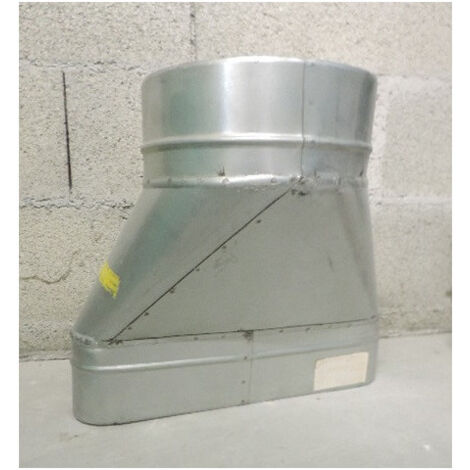 Reduction oblongue cylindrique tangentielle sur plat ROCTP 450x100mm diametre 250mm acier galvanisé