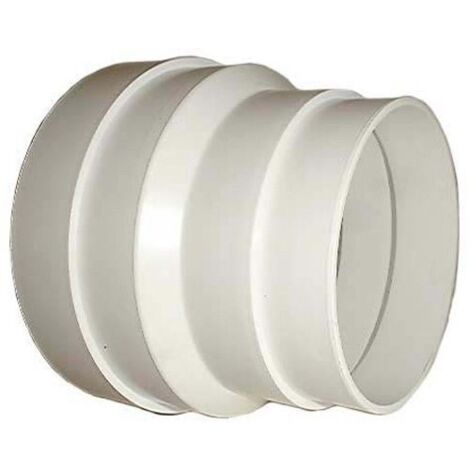 Réducteur conique PVC 125mm à 150mm – Mâle 150mm / Femelle 125mm – Pour plomberie et évacuation – Couleur blanche – DMO