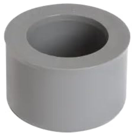 réduction pvc - mâle / femelle - incorporée - diamètre 50/32 mm - gris - nicoll uijf