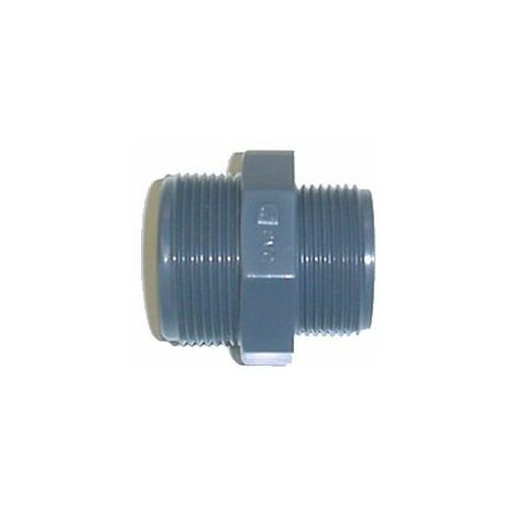 Réduction PVC pression mâle à visser – Filetages 33/42 mm et 26/34 mm – Pour installations plomberie spécifiques – Matériau PVC durable – Sorodist
