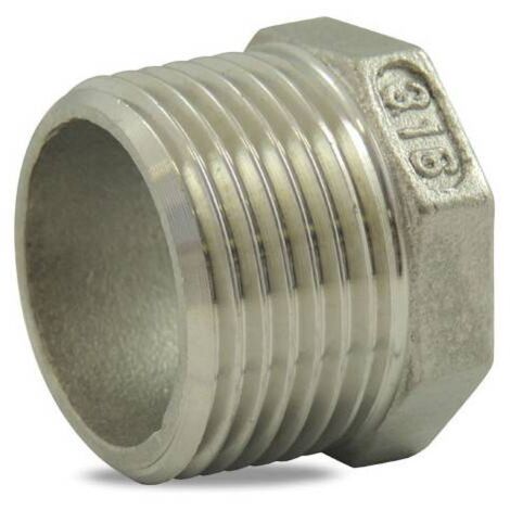 Réduction simple Male / Femelle en inox 316 Ø A: 3/4'' Ø B: 1/2''