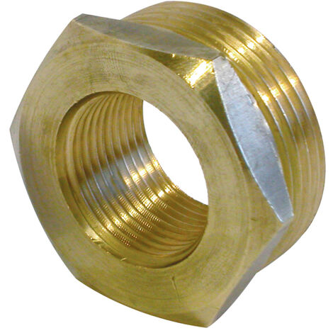 Réduction tête héxagonale laiton à visser MF - Diamètre : M3/4'' - F3/8''