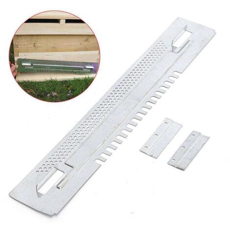 Reductor de entrada para colmena KZQ, protector deslizante para ratones de hierro galvanizado, puerta trasera, herramienta plateada para marco de apicultura.