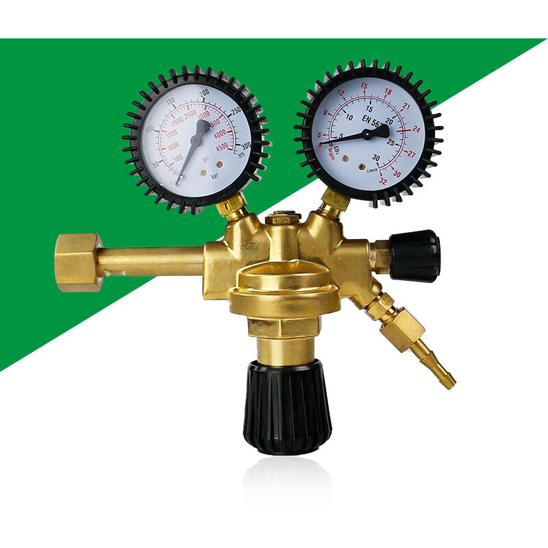 

Reductor de presión universal de argón CO2, regulador de soldadura de gas con manómetro de latón de doble superficie Soldadura MIG / MAG para todos