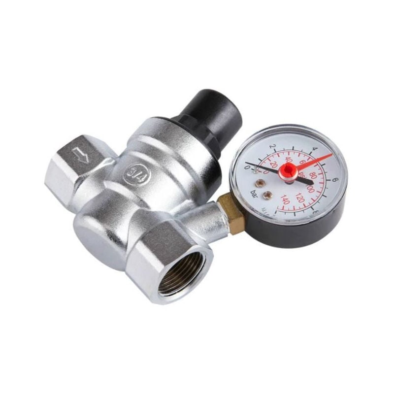 

Reductor de presión de agua ajustable de 3/4 latón de 1 a 10 bar