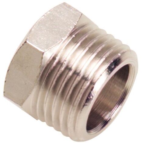 Reductor Tuerca Cilindrica Macho 1/2 - Hembra 3/8  (Blister 2 Piezas)